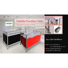 Foldable Promotion Display Stand with Wheels for Supermarket